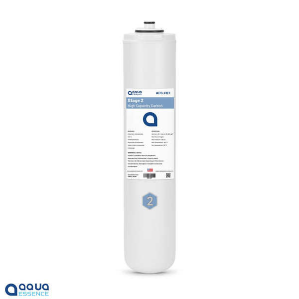 AquaEssence™ Stage 2. Carbon Block Filter Cartridge for Twist Reverse Osmosis AES-TRO75 & AES-TRO100 (PN AES-CBT) - Aqua Essence