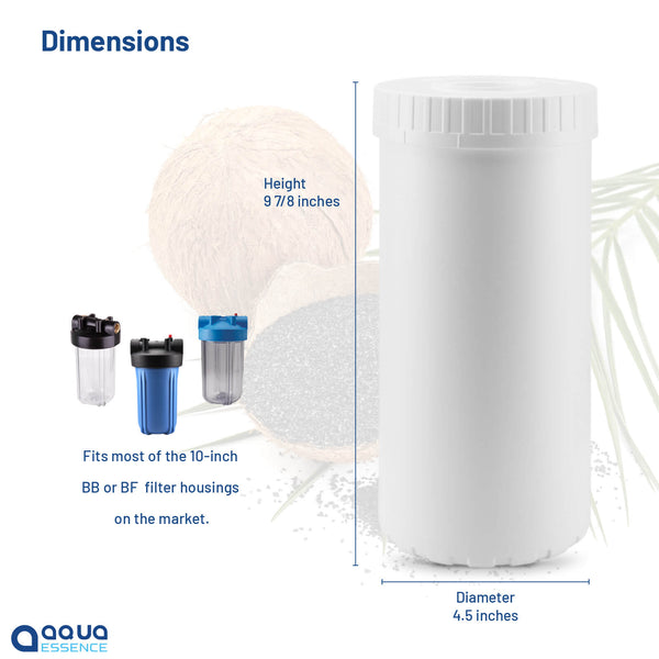 AquaEssence™ Granulated Activated Carbon (GAC), 4.5" x 10", 1100 Iodine Number (PN AES-GAC-4520). 12,500 Gallons Capacity. - Aqua Essence