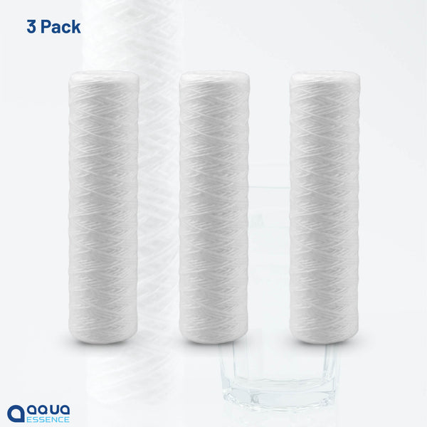 AquaEssence™ High Capacity String Wound Sediment Filter, 2.5 x 10 in, 5 Microns Filtration (PN: AES-WF-2510) - Aqua Essence