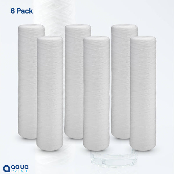 AquaEssence™ High Capacity String Wound Sediment Filter, 4.5 x 20 in, 5 Microns Filtration (PN: AES-WF-4520) - Aqua Essence