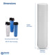 AquaEssence™ High Capacity String Wound Sediment Filter, 4.5 x 20 in, 5 Microns Filtration (PN: AES-WF-4520) - Aqua Essence