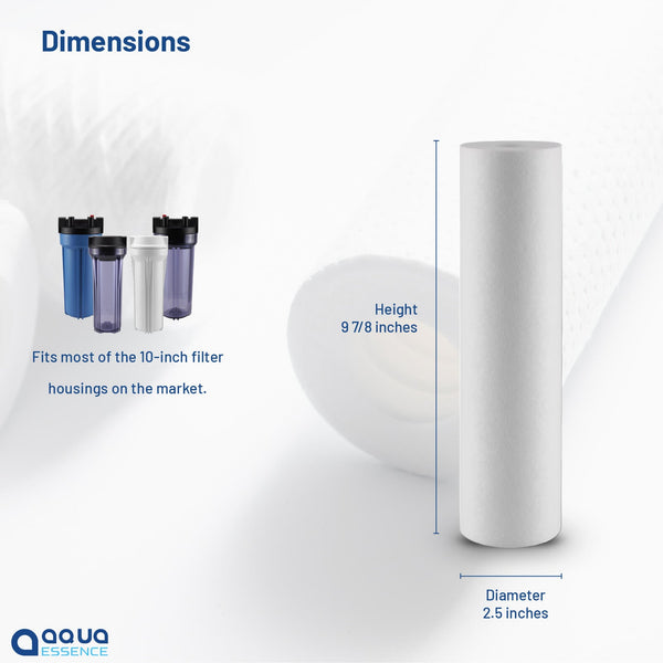 AquaEssence™ MAX Depth Filtration Sediment Filter, 2.5 x 10 in, 5 Microns Filtration (PN: AES-DF-2510, Compatible with Compatible with Pentek P5, Aquapure AP110) - Aqua Essence