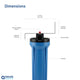 AquaEssence™ Mini Twin-Stage Whole House Water Filtration System - 5 microns Grroved Sediment + High Capacity Activated Carbon, 30K Gallons Capacity (PN AES-WHTW) - Aqua Essence