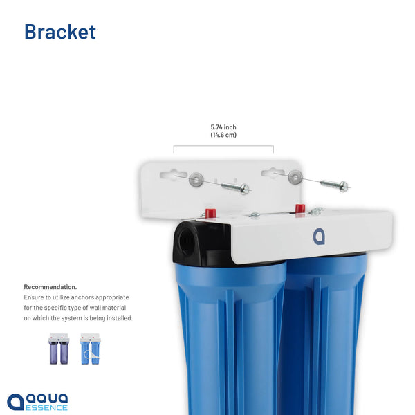 AquaEssence™ Mini Twin-Stage Whole House Water Filtration System - 5 microns Grroved Sediment + High Capacity Activated Carbon, 30K Gallons Capacity (PN AES-WHTW) - Aqua Essence
