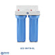 AquaEssence™ Mini Twin-Stage Whole House Water Filtration System - 5 microns Grroved Sediment + High Capacity Activated Carbon, 30K Gallons Capacity (PN AES-WHTW) - Aqua Essence