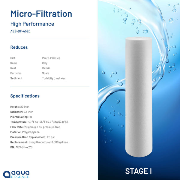 AquaEssence™ Sentinel Premium Whole House Filtration System - Heavy Metals, Organic & Inorganic, Sediment Protection (PN AES-WH-SENT) - Aqua Essence