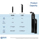Comparison chart of two water filtration systems with capacity, flow rate, and other specifications.