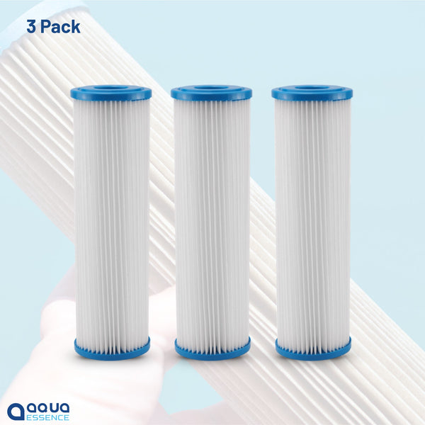 AquaEssence™ High Flow Pleated Sediment Filter, 2.5 x 10 in, 5 Microns Filtration (PN: AES-PF-251005, Compatible with Pentek P5, Aquapure AP110) - Aqua Essence