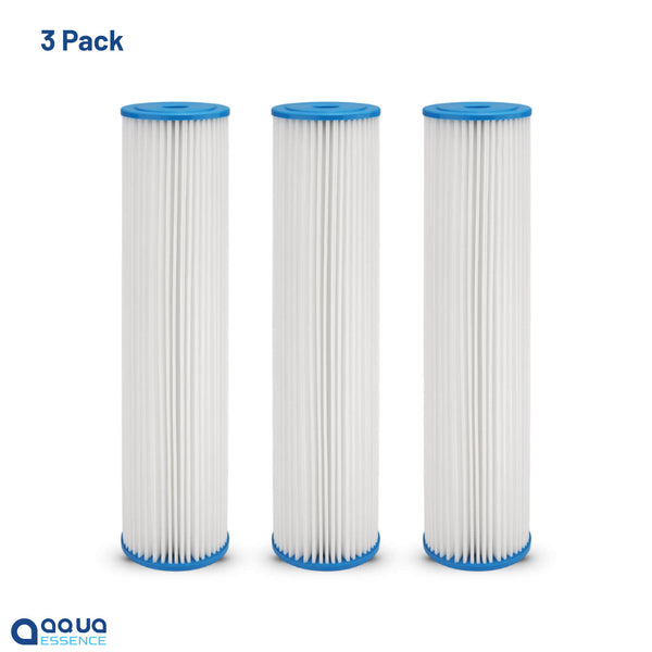 AquaEssence™ -High Flow - Pleated Sediment Filter, 4.5 x 20 in, 5 Microns Filtration (PN: AES-PF-452005, Compatible with Pentek P5, Aquapure AP110) - Aqua Essence