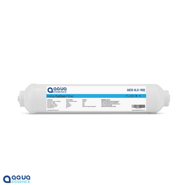 AquaEssence™ In-Line Activated Carbon (GAC), 2" x 10", 1/4" QC, 1100 Iodine Number (PN AES-ILC-10Q) - Aqua Essence
