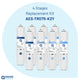 AquaEssence™ Twist Reverse Osmosis 4 Stages Replacement Kit for 75 gpd (PN AES-TRO75-K1Y & AES-TRO75-K2Y) - Aqua Essence