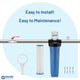 Whole House 1 Stage Sediment Filter with Pleated High Flow Filter, 100K Gallons Capacity - Aqua Essence