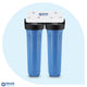 Whole House TWIN Filtration System - 30 microns Pleated Sediment + High Capacity Carbon Block, 100K Gallons Capacity (PN AES-WH4520-TWIN) - Aqua Essence